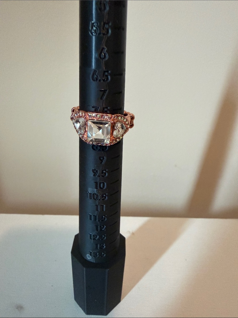 Rose Gold Three-Stone Statement Ring